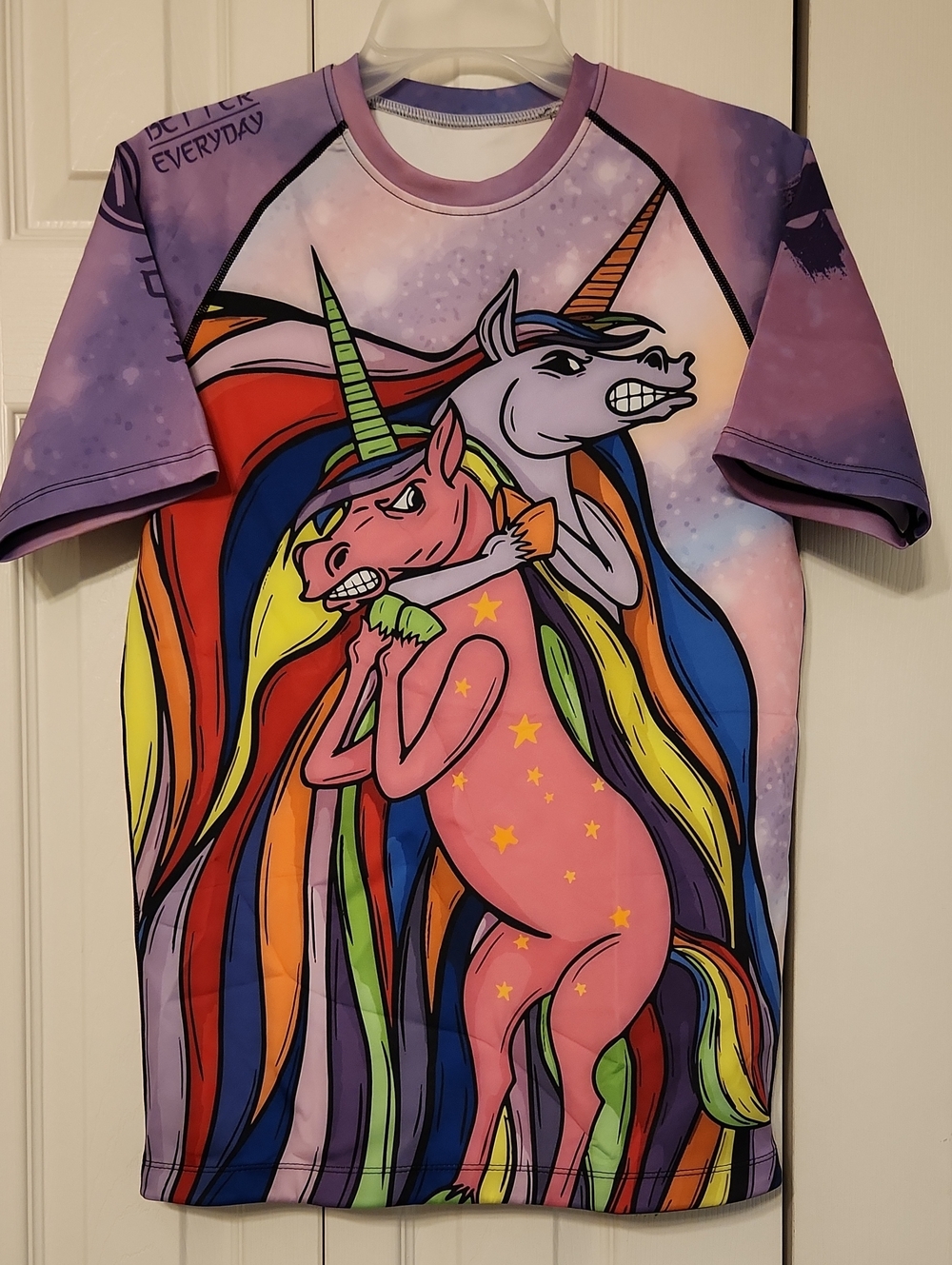 Xmartial Better Everyday Rainbow Unicorns Fitted Top